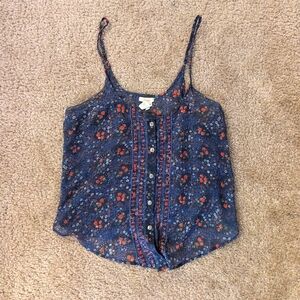 Aerie Floral Mesh Tank Top